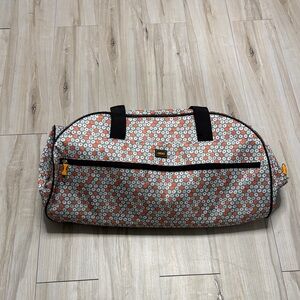 Floral Duffel Bag with Black Accents